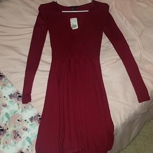 Ribbed long sleeve dress